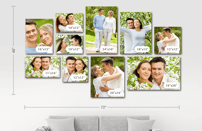 Multi Canvas Wall Displays Canvas Photo Wall Displays