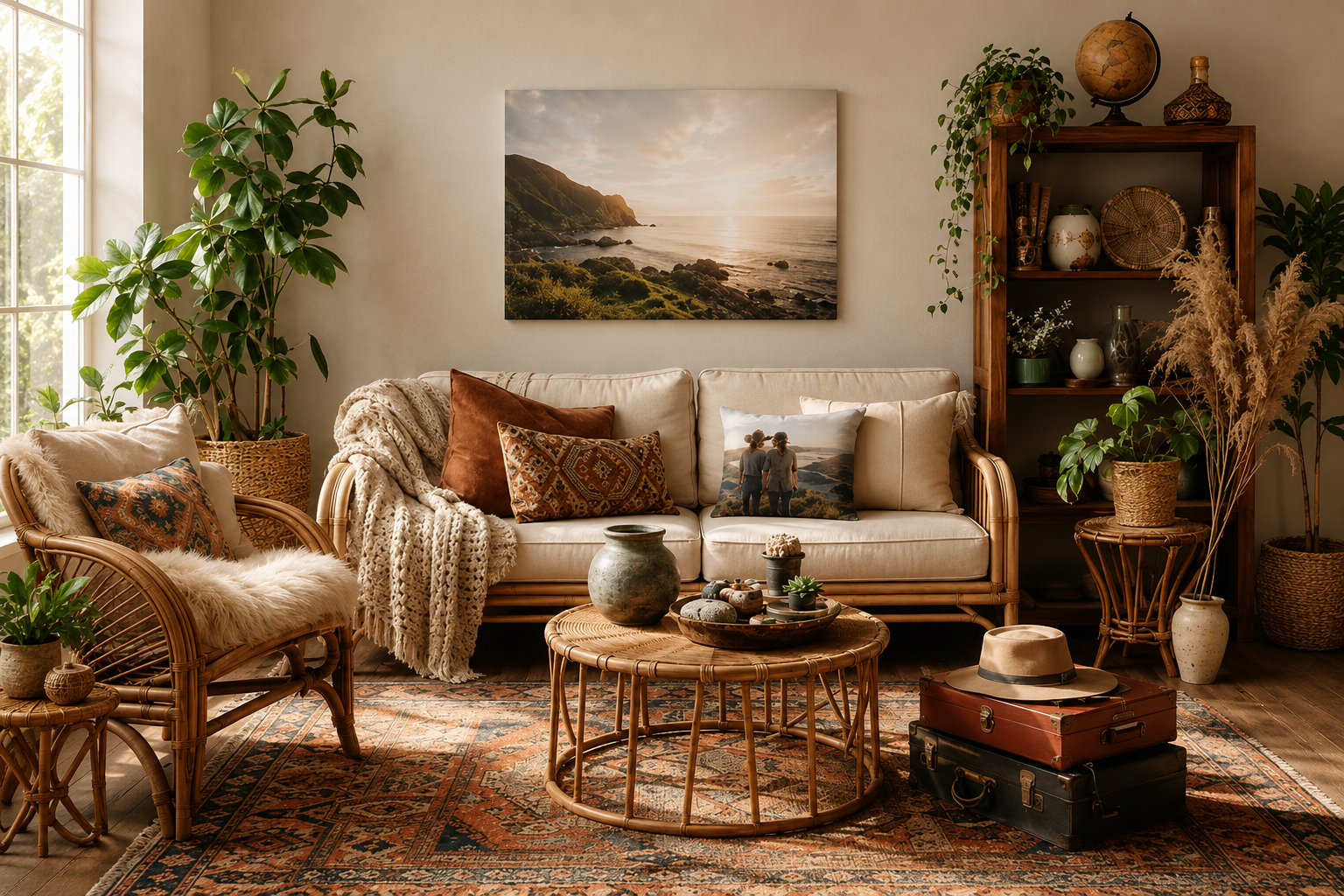 How to Decorate a Boho Living Room with Personalized Home Décor 
