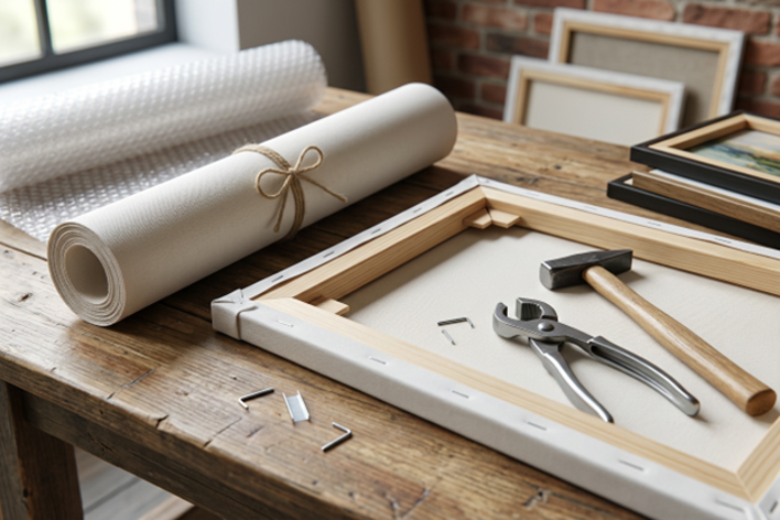 Rolled Canvas vs. Stretched Canvas: Pros, Cons, and Shipping Costs Rolled Canvas vs. Stretched Canvas: Pros, Cons, and Shipping Costs