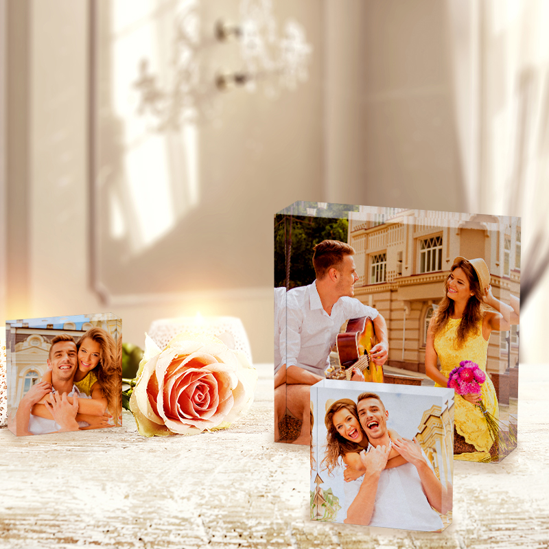 Personalized Acrylic Photo Block, 5X7, Home Decor By Canvaschamp