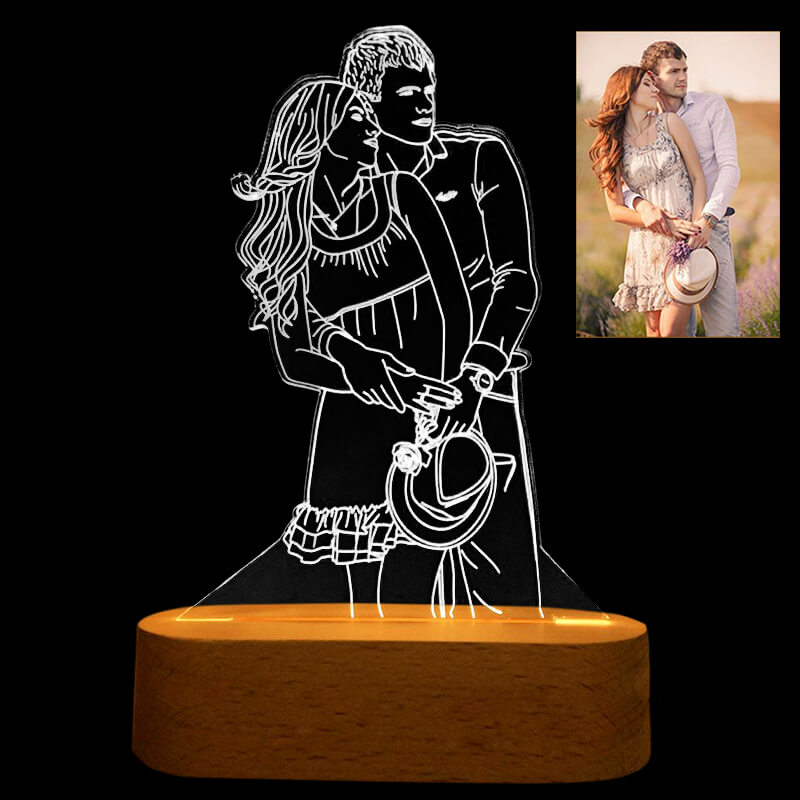 Photo Gift For Him, Custom Photo 3D Night Light Lamp