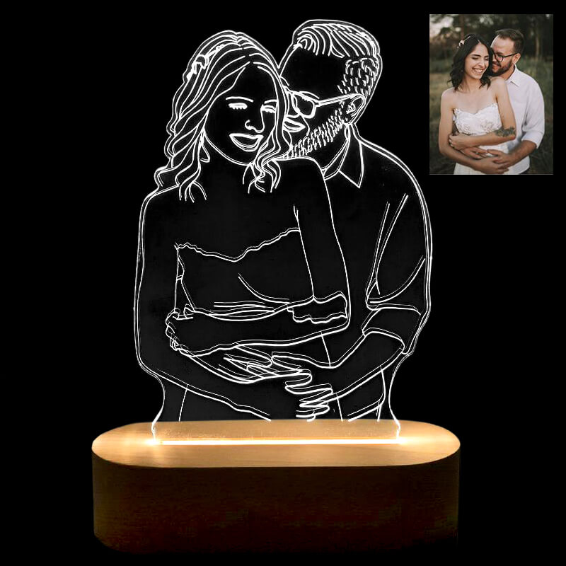 Personalized 3D Lamp with Picture - Photo Lamp, Fathers Day Gift, 3D Night Light