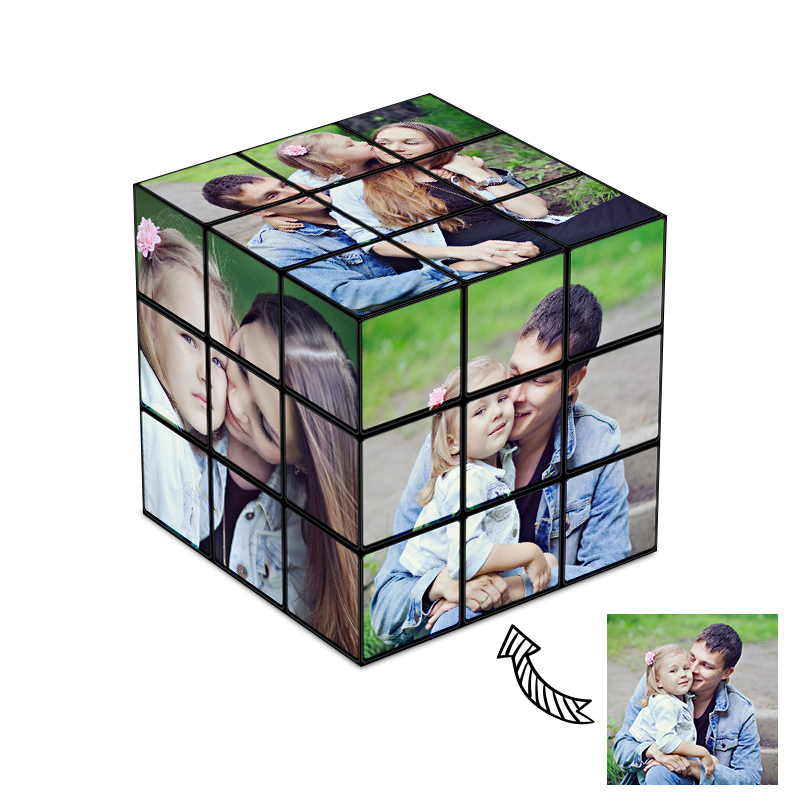 Custom Personalized Rubik's Cube with Photo Customized Magic Puzzle Cube 3D Rotatable Gift