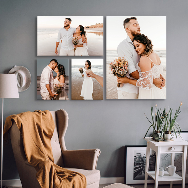 Wedding Party Photos On Canvas Prints