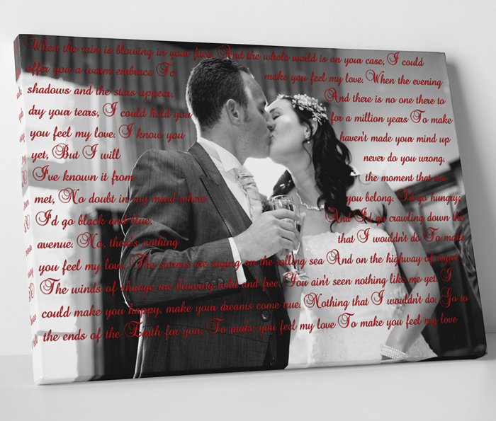 Wedding Canvas Print Memories On Blog Series 5 Lyrics On Canvas S Wedding Photo
