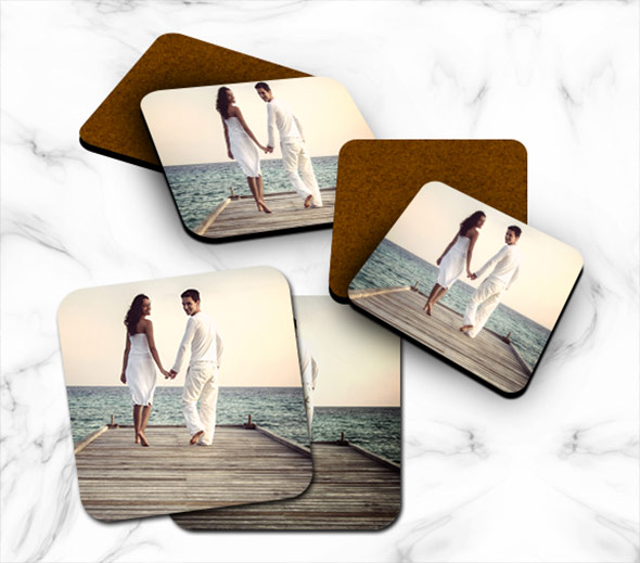 Custom Cork Photo Coasters 