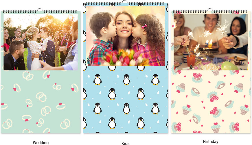 Calendar background designs, patterns and colors