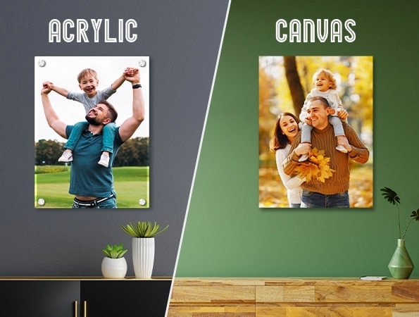 Learn the differences between acrylic prints and canvas prints.
