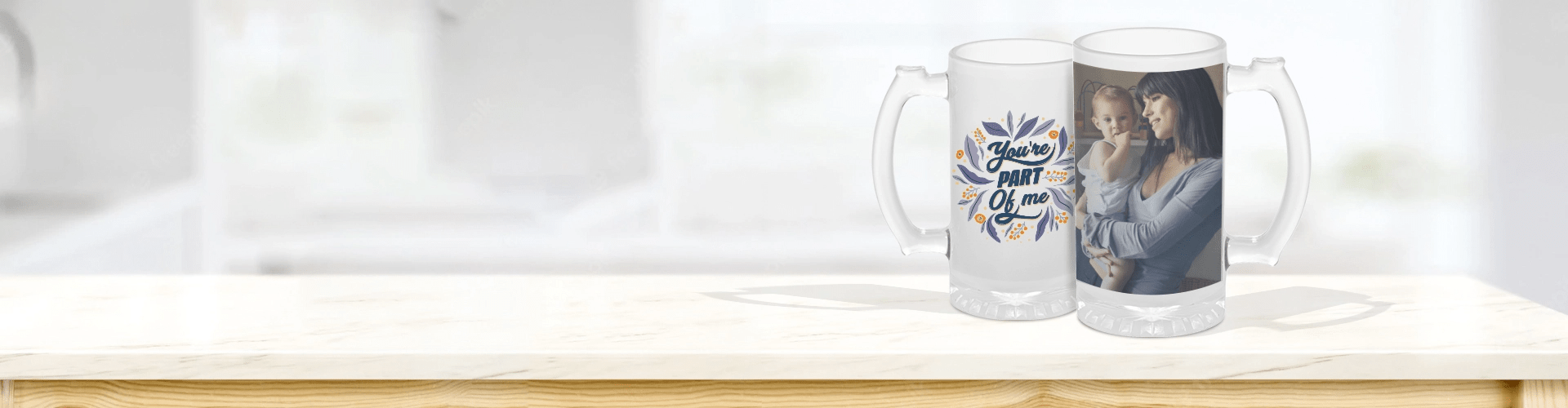Personalized Beer Mugs with Handle