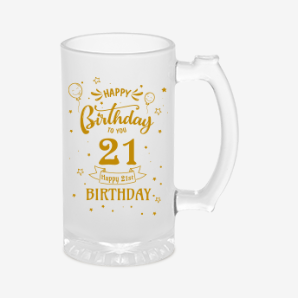 personalized 21st birthday beer mug united states