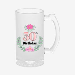 personalized 50th birthday beer mug united states