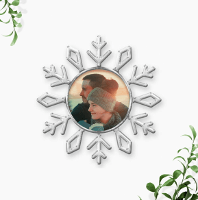 Jeweled Snowflake Photo Ornament Black Friday Day Sale
