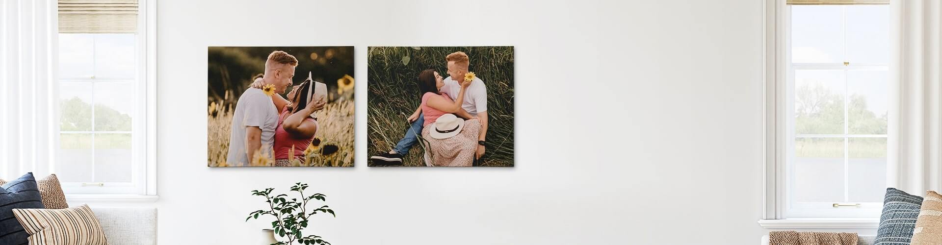 Modern gallery wrapped wall decor! Family photos print on Canvas 