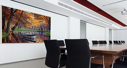 The modern office interior (rendering) - Modern office wall art