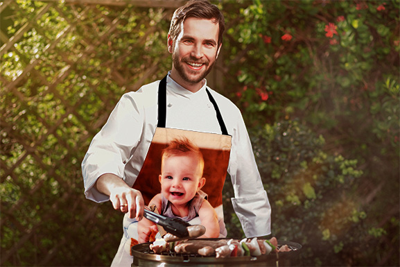 Custom Photo Apron Personalized Face Apron Funny Kitchen