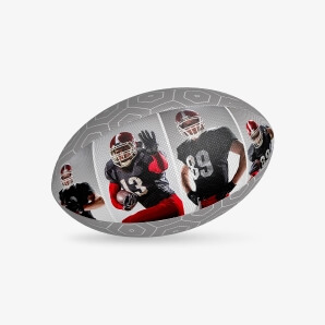 Four Photo on Rugby Ball