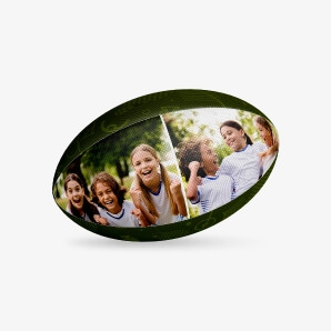 Two Photo on Rugby Ball