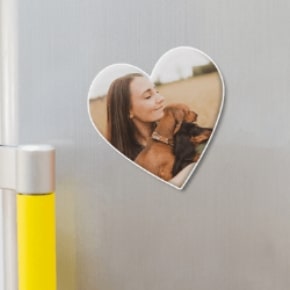 Custom Pet Photo Magnet - Heart Magnets