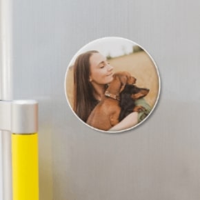 Custom Pet Photo Magnet - Round Magnets