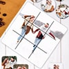 Couple running on beach printed on didactic memory game by canvaschamp