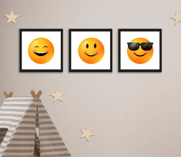 Emoji Pals Emoji Sequin Wall Art