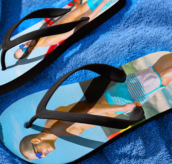 Custom Flip Flops with Printed Photos for Summer | CanvasChamp