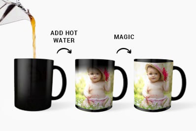 Heat Sensitive Picture-Changing Customised Photo Mug Drinking Cup Creative Gift 