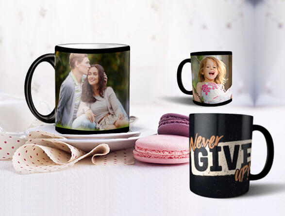 Rise and Shine With Personalized Magic Photo Mugs Featuring Your Photos and Text