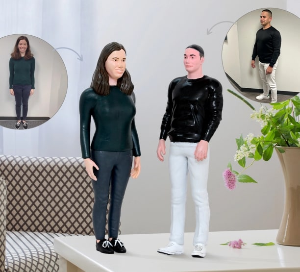 Custom 3D Printed Miniatures - For Couples Full Body