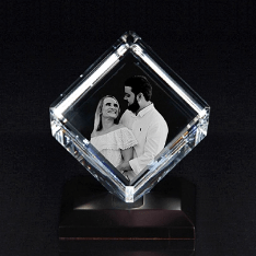 Personalised 3D Crystal Cube for New Year Sale United States