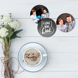 Photo Coaster Coffee Lover Dad Father's Day Sale united states