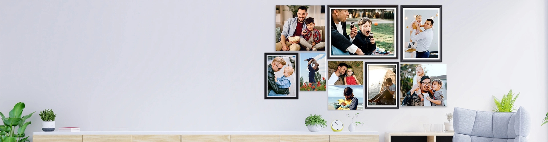 Fathers Day Personalised Photo Cushion Cover  Collage picture template-Dad-02 