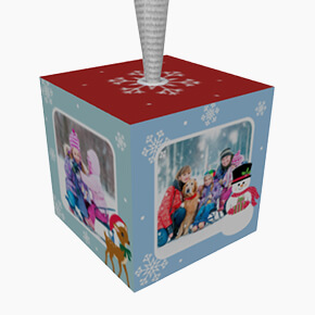 Christmas Cube Photo Ornament - Tree Ornaments