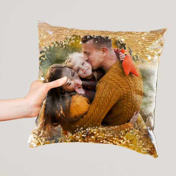 Custom Magic Sequins Pillow Photo Pillowcase | Gifts | Custom Photo Gifts | Magic Pillows