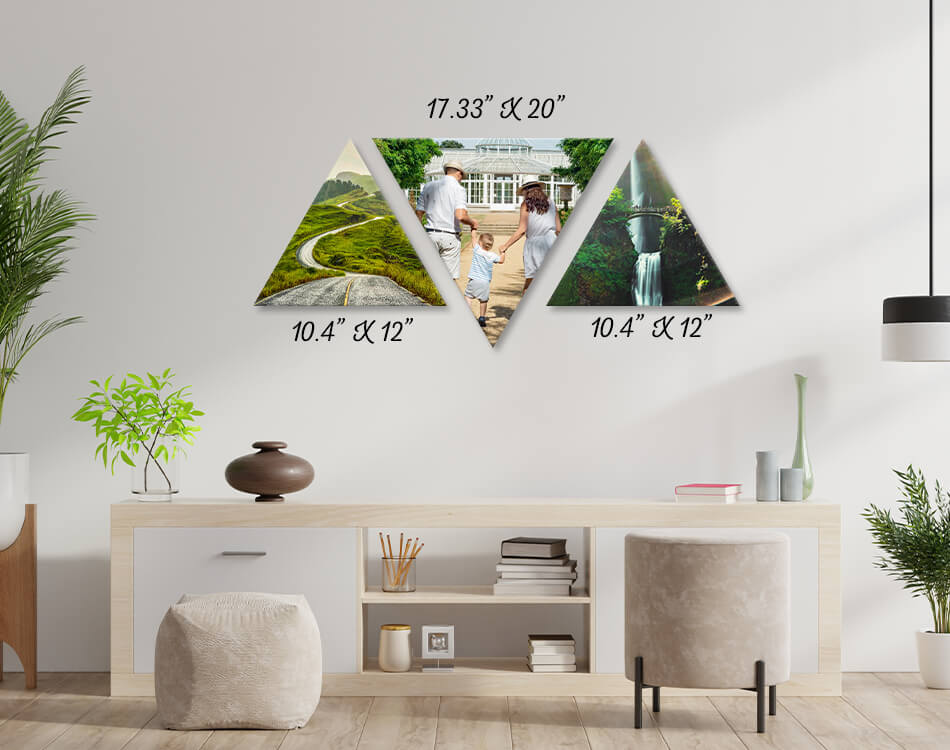 Triangle Canvas Prints Sizes