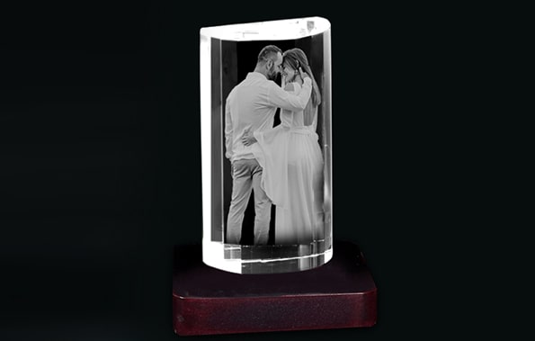 Customized Gifts, Photo Cube,Photography 3D Crystal Curved Shape