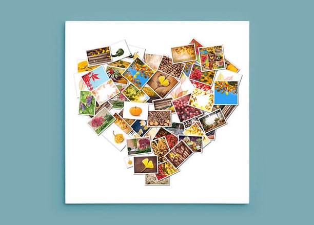 Heart Collage Canvas Prints (20x30)