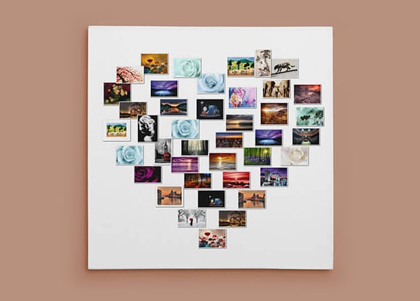 Heart Collage Canvas Prints (20x30)