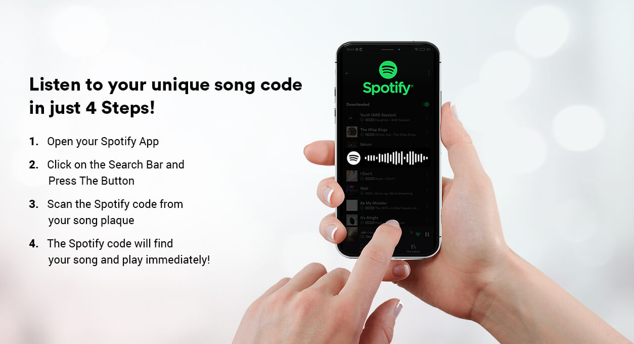 Listen to your unique song code in just 4 Steps! Listen to your unique song code in just 4 Steps!